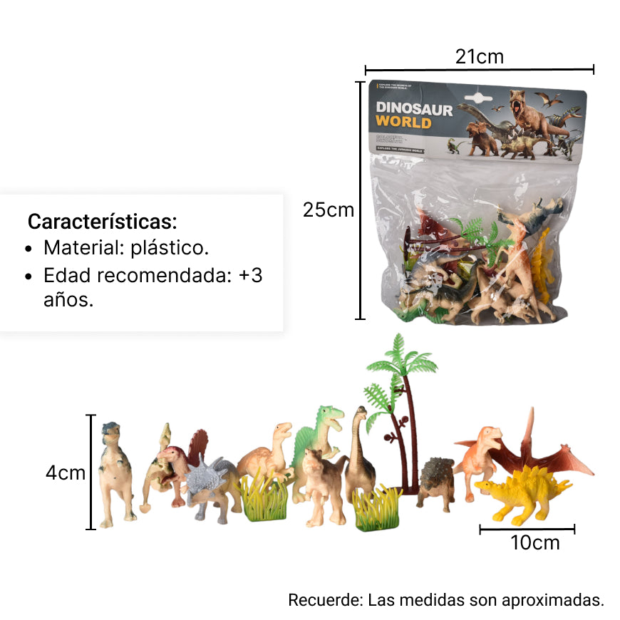 set dinosaurios juguete didactico plastico colección niños