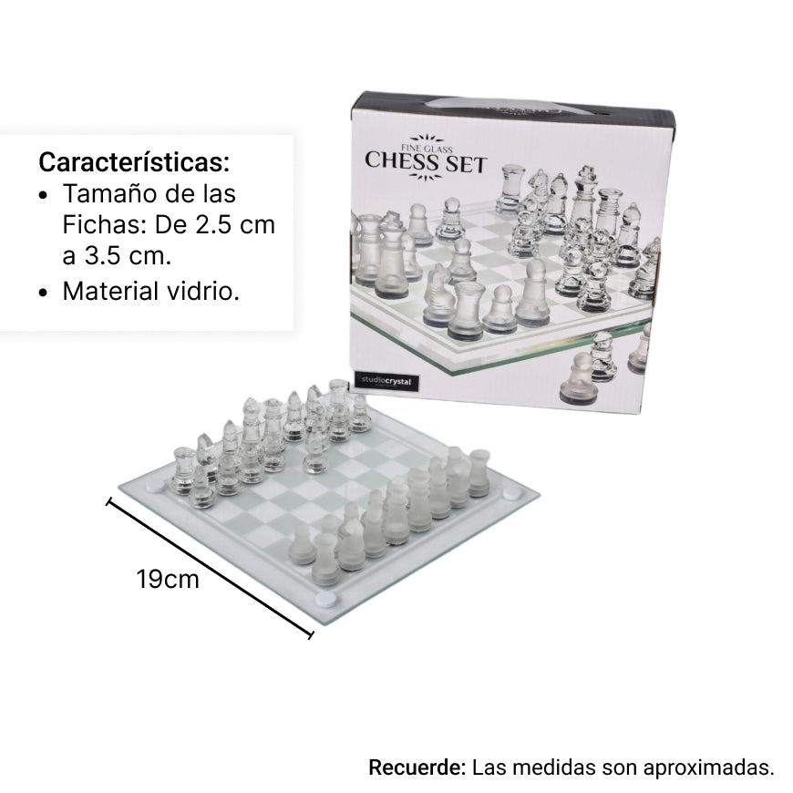 ajedrez de cristal dim:20*20cm
