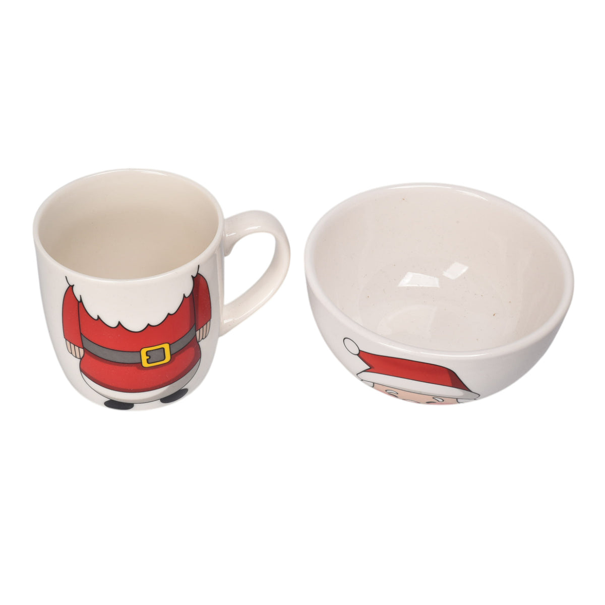 set pocillo navidad con plato ceramica 350ml dim8x8x9