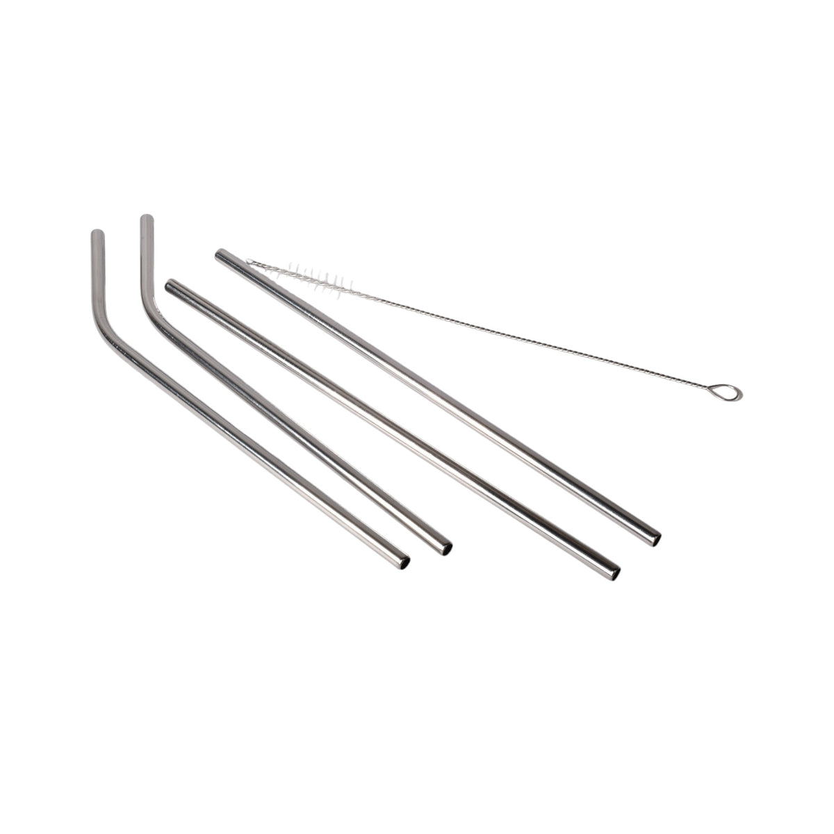 set 5pcs pitillos reutilizables ecologicos cepillo acero ino