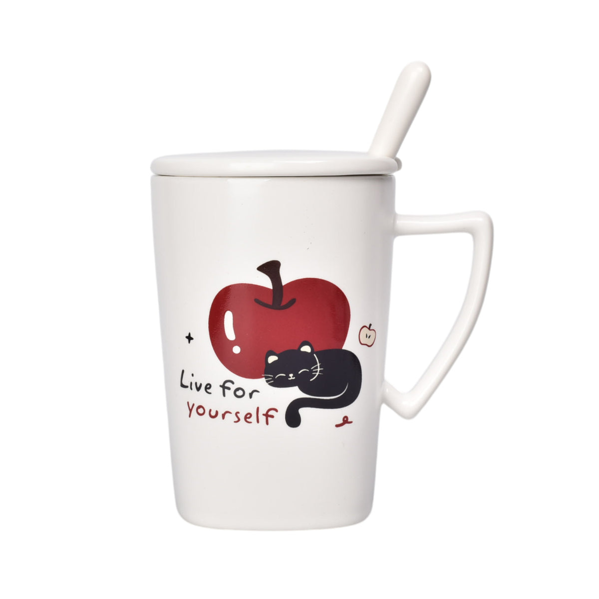 mug pocillo ceramica con tapa 360ml dim:11x8x8