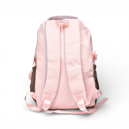 MALETA MORRAL NEGRO ROSADO Y LILA POLIESTER DIM:45X30X12