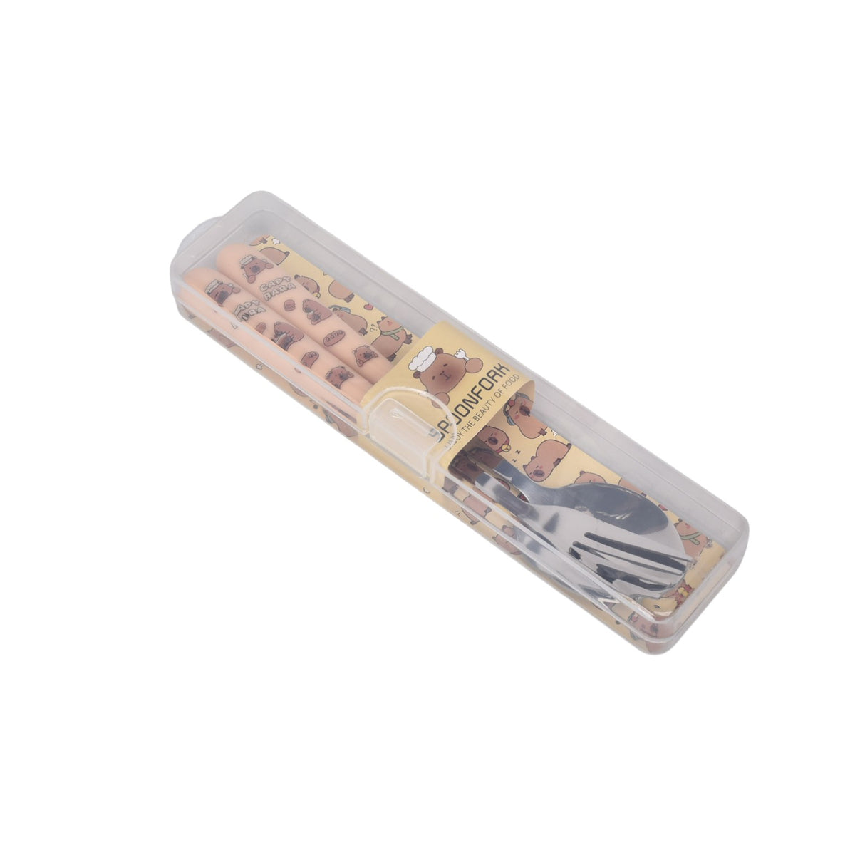 set cubiertos portatil capybara dim:20x4x2