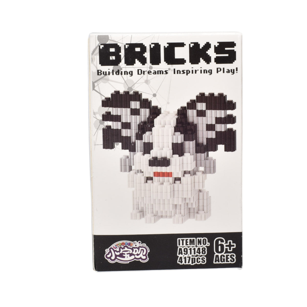 bloques fichas plastica forma perro armable dim:7x7x12
