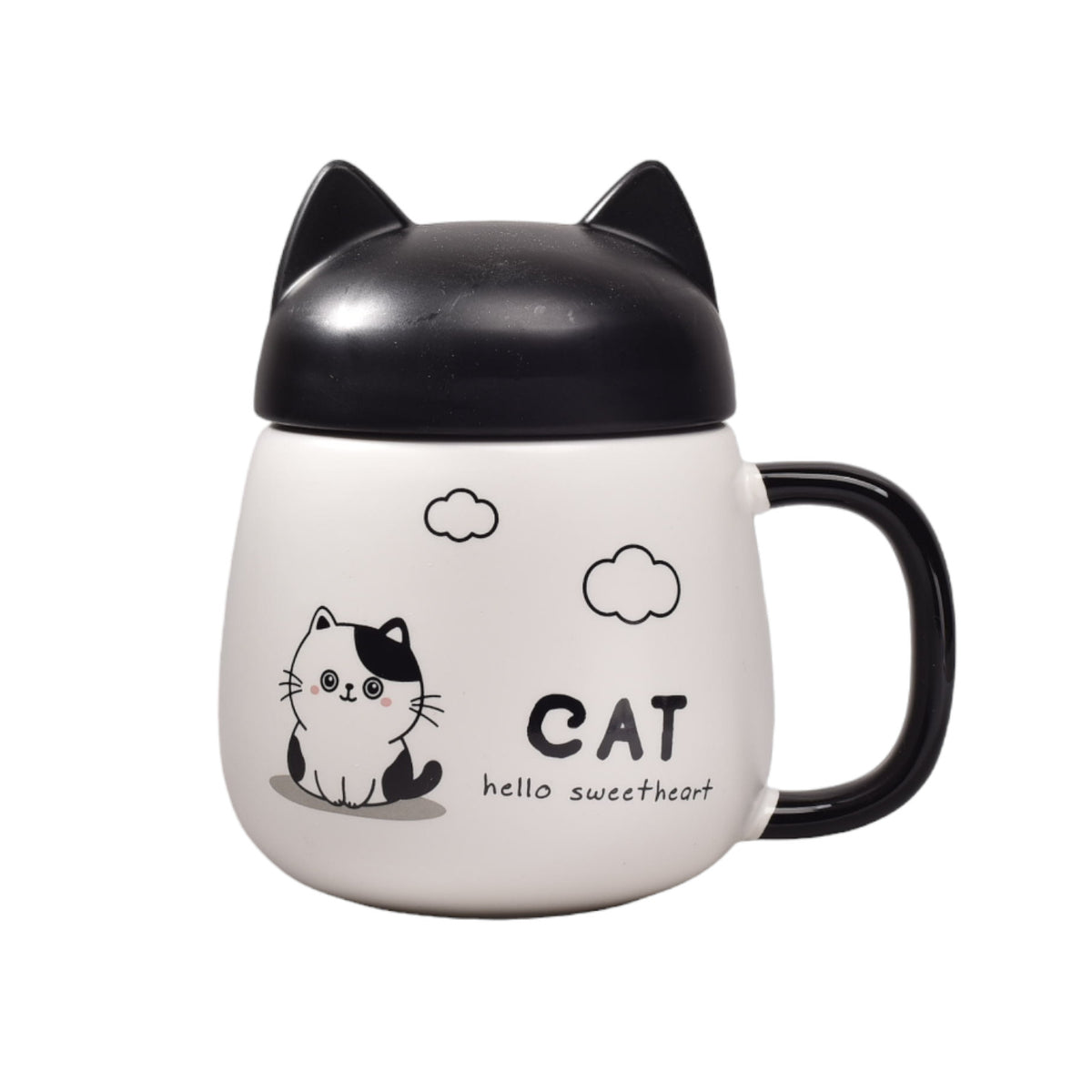 mug pocillo ceramica forma  de gato 500ml dim:10*10*13