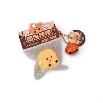 SQUISHY ANTI ESTRÉS FORMA DE COMIDA ELASTICO CAUCHO  DIM:4X3X1
